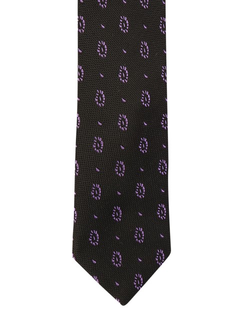 

V Dot Black Printed Broad Tie
