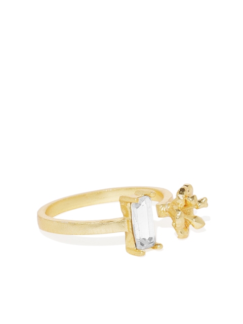 

Pipa Bella Women Gold-Plated Adjustable Floral Ring