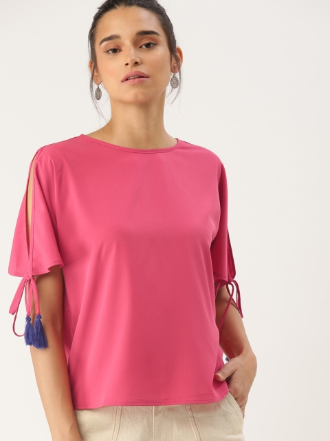 

DressBerry Women Pink Solid Top