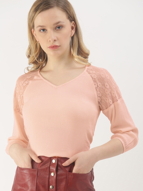 

DressBerry Women Pink Solid Top