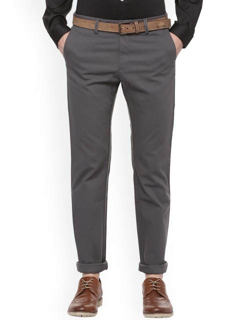 

Allen Solly Men Grey Regular Fit Self Design Regular Trousers
