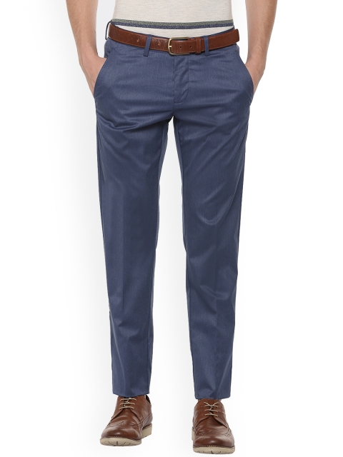 

Allen Solly Men Blue Slim Fit Solid Formal Trousers