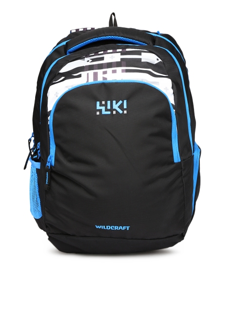 

Wiki by Wildcraft Unisex Black & Blue Printed Twist 2 Backpack