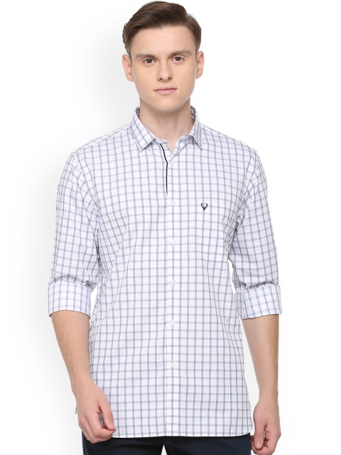 

Allen Solly Men White Slim Fit Checked Casual Shirt