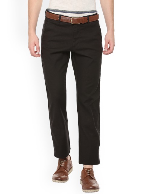 

Allen Solly Men Black Regular Fit Self Design Regular Trousers