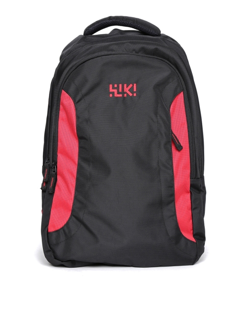 

Wildcraft Wiki Unisex Black & Red Colourblocked Hyperspin Backpack