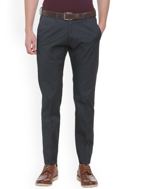 

Allen Solly Men Grey Slim Fit Solid Regular Trousers