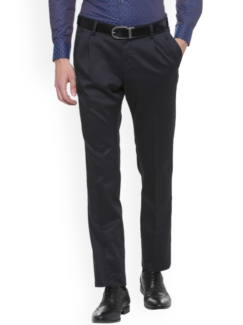 

Allen Solly Men Black Regular Fit Solid Formal Trousers