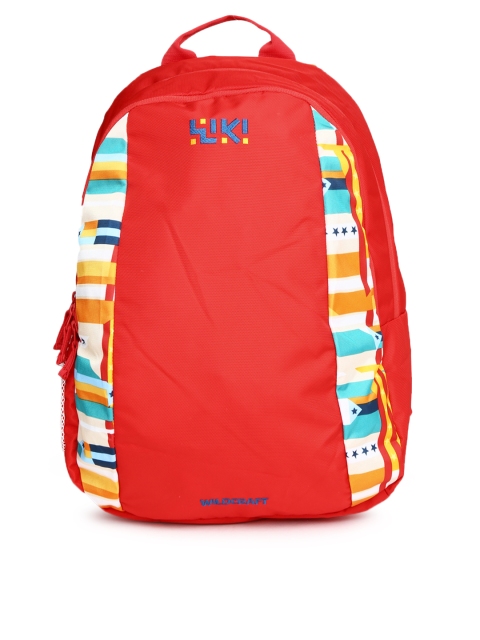 

Wiki by Wildcraft Unisex Red Bonk Printed Backpack