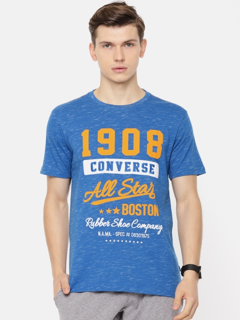 

Converse Men Blue Printed Round Neck T-shirt