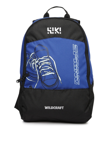 

Wildcraft Unisex Black & Blue Backpack