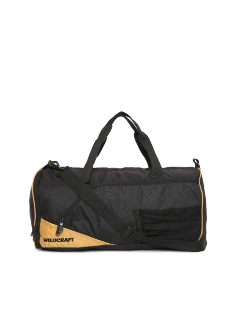

Wildcraft Men Black & Yellow Jim Black Duffel Bag