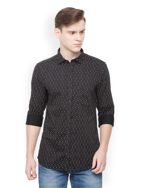 

Solly Jeans Co. Men Black Regular Fit Printed Casual Shirt