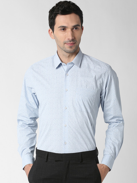 

Peter England Men Blue Slim Fit Printed Party Shirt
