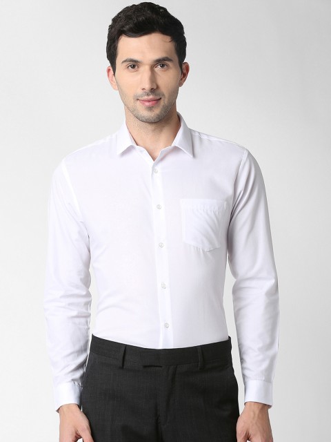 

Peter England Men White Slim Fit Solid Formal Shirt
