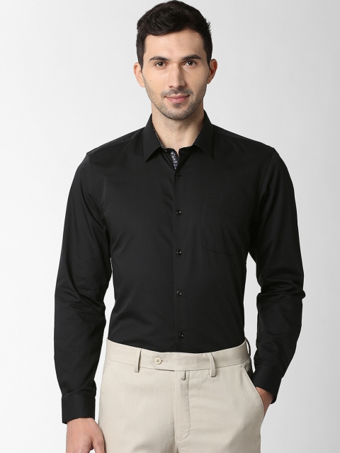 

Peter England Men Black Slim Fit Solid Formal Shirt