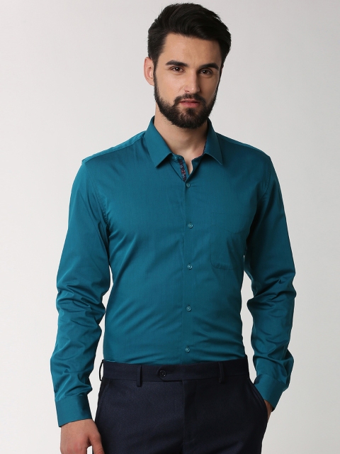 

Peter England Men Teal Blue Slim Fit Solid Formal Shirt