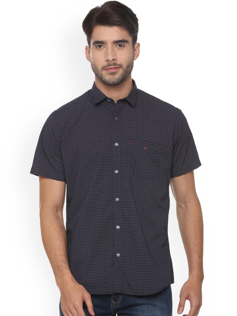 

Louis Philippe Sport Men Navy Blue Slim Fit Printed Casual Shirt