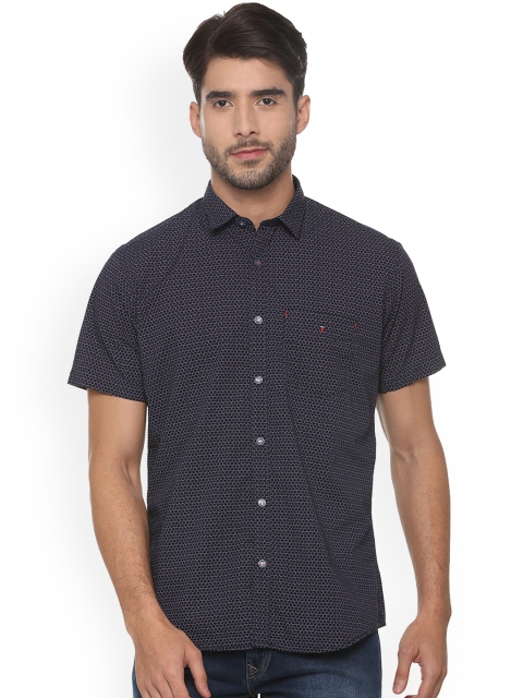 

Louis Philippe Sport Men Navy Blue Slim Fit Printed Casual Shirt