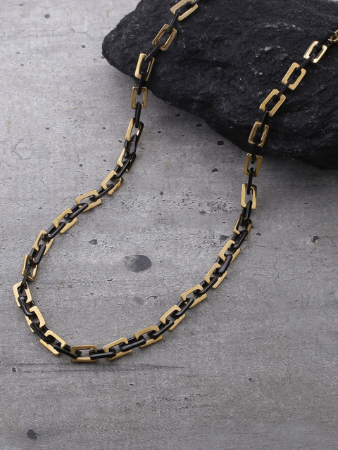 

Dare by Voylla Men Gold-Toned Stainless Steel Brass-Plated Chain