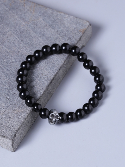 

Dare by Voylla Black Beaded Elasticated Bracelet