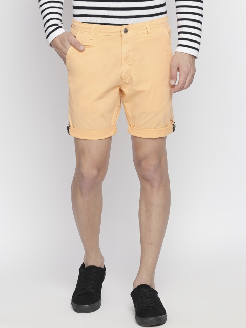 

beevee Men Orange Solid Regular Fit Regular Shorts