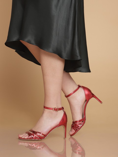 

DressBerry Women Red Sheen Slim Heels