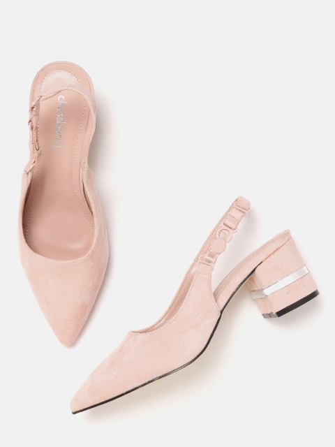 

DressBerry Women Pink Solid Pumps