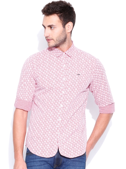 

Lee White & Red Checked Casual Shirt