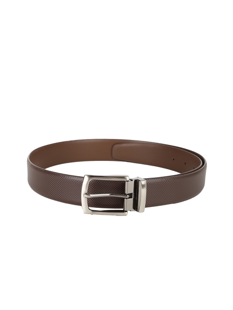 

Peter England Men Brown Textured Leather Belt