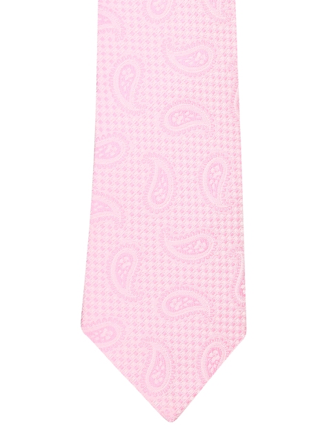 

Peter England Pink Woven Design Broad Tie