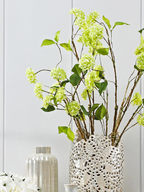 

Pure Home and Living Set of 2 Green Flower Stems, White