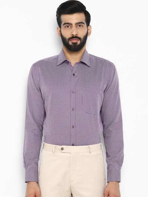 

Raymond Men Purple Regular Fit Checked Formal Shirt