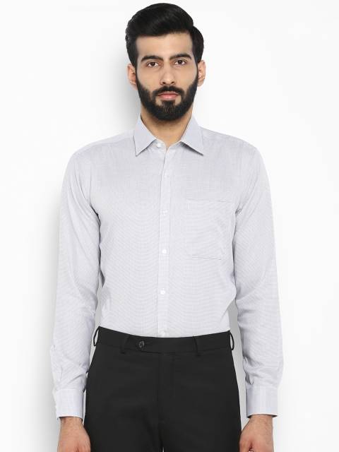 

Raymond Men Grey Regular Fit Checked Formal Shirt