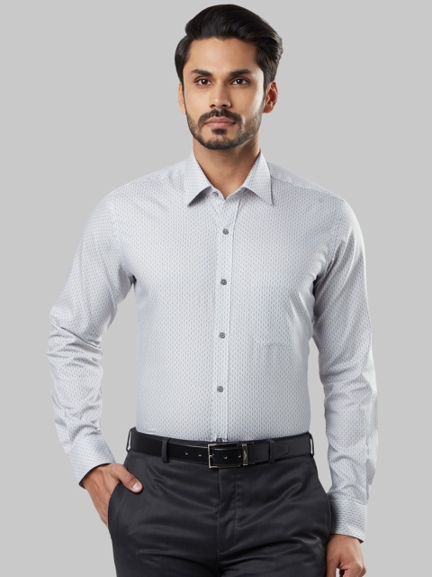 

Raymond Men Grey Regular Fit Printed Formal Shirt