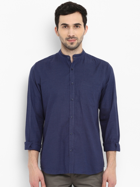 

Raymond Men Blue Regular Fit Solid Casual Shirt