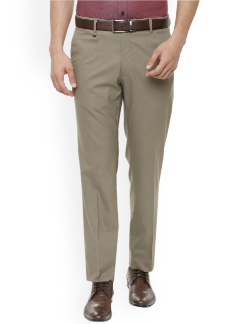 

Van Heusen Men Beige Slim Fit Solid Formal Trousers