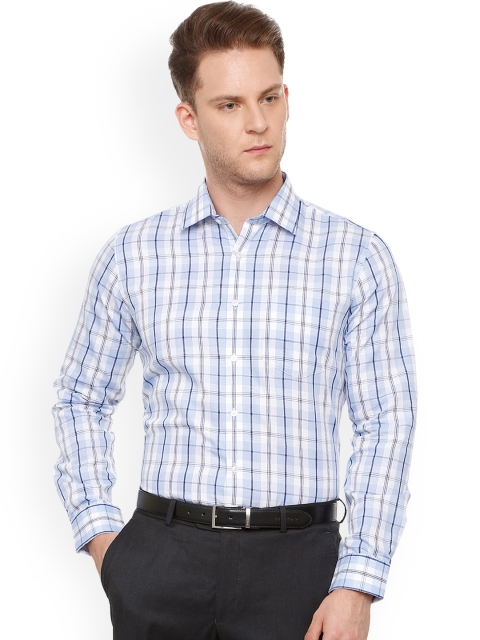 

Van Heusen Men Blue Slim Fit Checked Formal Shirt