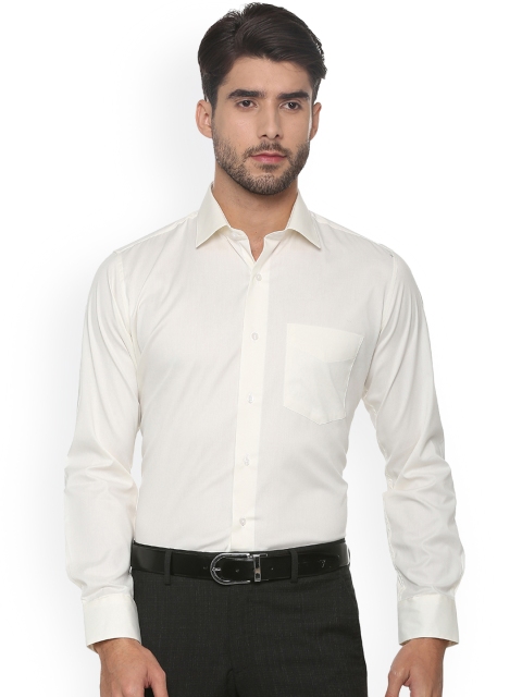 

Van Heusen Men Off-White Slim Fit Solid Formal Shirt