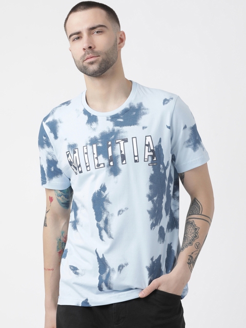 

Monte Carlo Men Blue Dyed Round Neck T-shirt