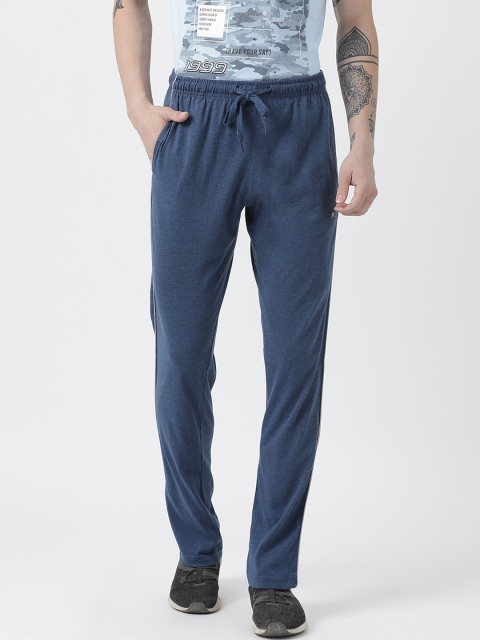 

Monte Carlo Men Blue Solid Straight-Fit Track Pants