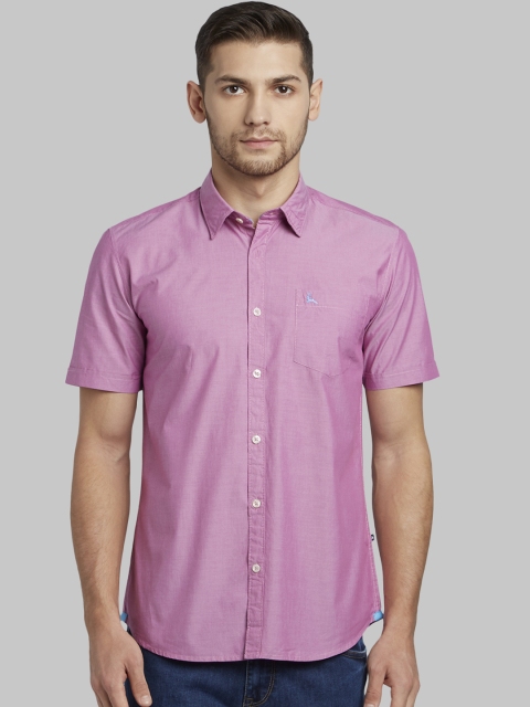 

Parx Men Pink Slim Fit Solid Casual Shirt