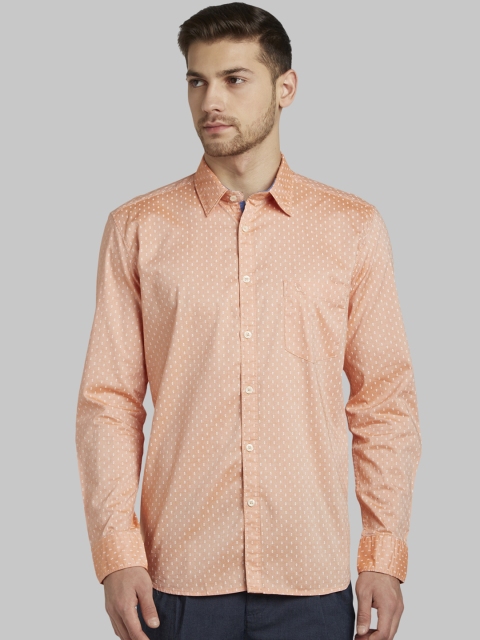 

Parx Men Orange Regular Fit Printed Casual Shirt