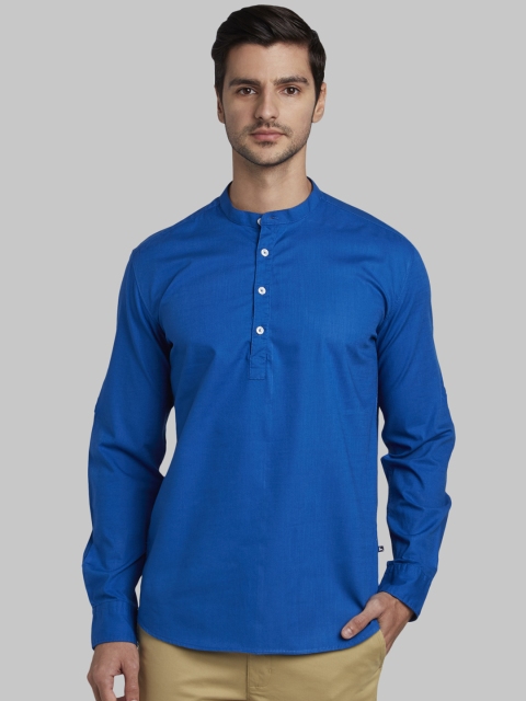 

Parx Men Blue Slim Fit Solid Casual Shirt