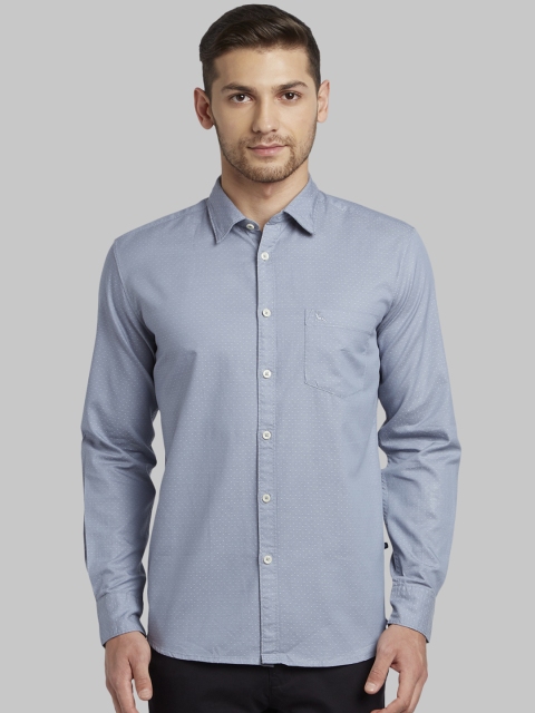 

Parx Men Grey Slim Fit Self Design Casual Shirt