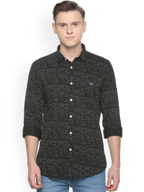 

Van Heusen Sport Men Black Slim Fit Printed Casual Shirt