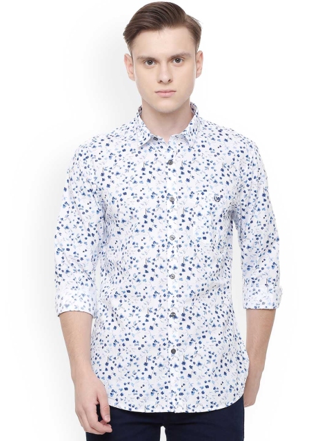

Van Heusen Sport Men White Slim Fit Printed Casual Shirt