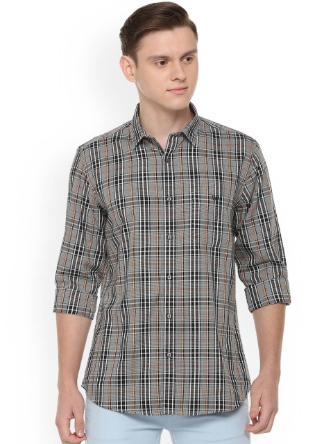 

Van Heusen Sport Men Grey Slim Fit Checked Casual Shirt