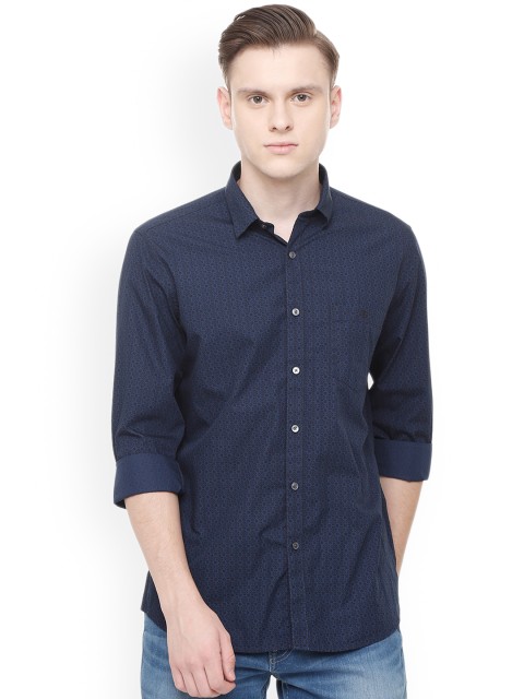 

Van Heusen Sport Men Navy Blue Slim Fit Printed Casual Shirt