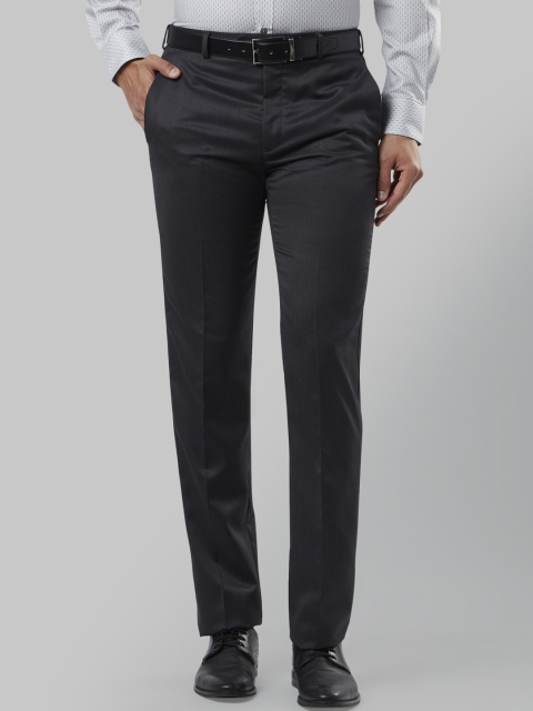 

Raymond Men Grey Regular Fit Self Design Formal Trousers